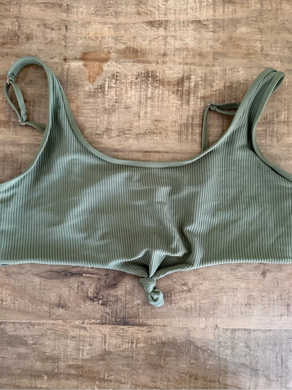 Frankie’s Ribbed Olive Green Bikini
